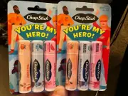 2 ~ 3-Packs ChapStick Skin Protectant Lip Balm You're my Hero! Peach Watermelon