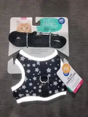 Whisker City Cat Kitten Vest Harness with Leash Set - Kitten Size - Stars