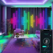 3x3m Smart Curtain Lights 400 LED USB String App Remote Control Music Sync Indoor Outdoor Christmas Halloween Decoration
