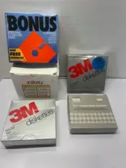 80 Vintage 5 1/4 computer storage diskettes see pics please