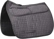 Harrison Howard Dressage Saddle Pad Adjustable with 4 Pockets and Foam Inserts with Differentiated Thickness Horse Riding Pad with Added Cushioning