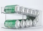 Compact Can Organizer Bins for Seltzer, Soda, Beer-Fridge and Pantry Storage