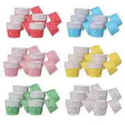 200Pcs Cupcake Liners Small Cake Packaging Box for Wedding Engagement Party