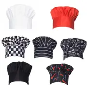 Chef Hat Baker Kitchen Cook Restaurants Catering Cap Men Women Black Red