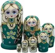 Russian Dolls Nesting Dolls 7 Pieces Wooden Russian Nesting Dolls Matryoshka Home Decor Ornaments Gift Russian Dolls Craft Gift Stacking Dolls Matryoshka Dolls
