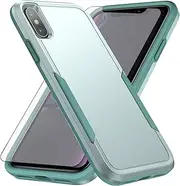 Asuwish Phone Case for iPhone Xs X 10 10s with Tempered Glass Screen Protector Cover and Slim Thin Hybrid Full Body Protective Cell iPhoneX iPhoneXs iPhone10 i PhoneX SX 10x 10xs X’s Women Men Green