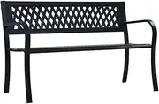 Garden Bench 125 cm Black Steel