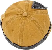 [WOFASHPURET] Melon Hat Hats for Men Brimless Hat Mens Beanie Hat Brimless Cap Unique Hats Hat Cap Fishing Hat for Men Father Hat Beanie Sailing Cap Vintage Hat Casual Hat Funny Hat Grey Cotton