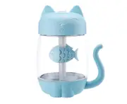 3 In 1 Fan Night Light USB Air Humidifier Home Mute Cute Pet Humidifier Suitable for Office Bedroom-Blue