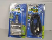 3 Way Aluminum Mirror Mount Bracket w 9 Foot Coax Cable Combo Kit