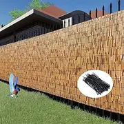 Privacy Fence Screen Panels,Bamboo Fence Rolls 1.6-4.2 feet high,Reed Screening,Eco-Friendly Privacy Fencing, for Yard, Garden, Balcony