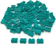 Lego 100 New Dark Turquoise Brackets 1 x 2 - 1 x 2 Parts