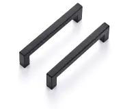 10 Pack 128mm Black Furniture Handles for Kitchen Cabinets Stainless Steel - Black Drawer Handles for Kitchen Cabinets