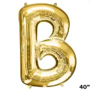 40" GOLD Letter B Mylar Foil Balloon 1 pc Party BackDrop Decorations Supply