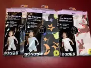 Bonds Baby Wondersuit Christmas Reindeer And Halloween Bats X3 Summer Rompers 00
