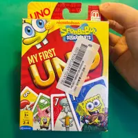 在飛比找蝦皮購物優惠-Mattel  Uno遊戲卡 海綿寶寶 二手 包裝微破損