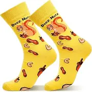 TC9SOCKS Funny Socks Deez Nuts Meme Socks Squirrel Lovers Socks Fun Socks Unisex Funky Socks Casual Dress Socks