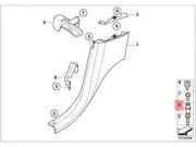 OEM BMW E52 ROADSTER FOLDING TOP COVER MOUNT LOCK 51437066127 GENUINE NEW