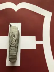 Victorinox Statue of Liberty Carved Stainless Steel Swiss Army Knife Spartan