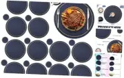 Set of 12 Round Placemats and Coasters 13 Inch Faux Leather Placemats and 4