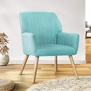 [OIKITURE] Armchair Fabric Lounge Chair Accent Dining Chair Home Living Room Bedroom Furniture