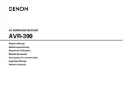 Denon AVR-390 Receiver Amplifier Owners Manual