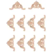 10 Pcs Wood Carving Decal Wood Mouldings Corner Applique Home Door Decor9681