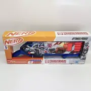 NERF Transformers Optimus Primal Dart Blaster, 16 Nerf Elite Darts, Pump Action,