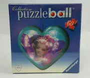 Ravensburger Puzzleball Ornament Fairy Design Aqua Heart-shaped 60 Piece Sealed