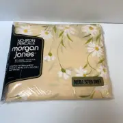 Vintage Morgan Jones No Iron Percale Double Fitted Sheet Peach Daisy