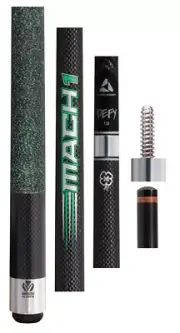 McDermott Vanquish Mach 1 Carbon Fiber Break Cue - Linen Wrap - Free Case