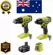 Ryobi 18V ONE+ Hammer Drill And Impact Driver with 4.0Ah Battery & Charger Set