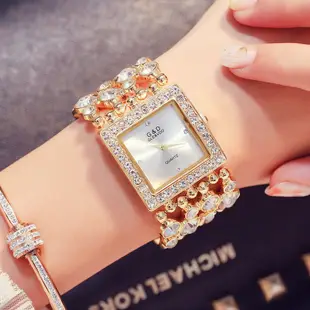 鑲鑽歐美手鍊手鐲女表石英腕錶手錶石英腕錶現貨禮物時尚休閒