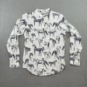 Ariat | Clarion Long Sleeve Blouse Size S Horse Print Equestrian Western Jockey