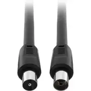 PRO2 EL59Q-2PP 2M Rg59quad TV Extension Lead PAL Plug To PAL Socket - Black Digital Ready 2M