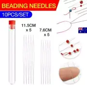 10PC Big Eye Beading Needles Easy Threading Tool for Bracelet Jewelry Making DIY