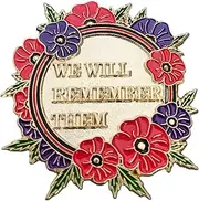 1/2 pc Red Purple Poppy Pin Badge Brooch 2023 We Will Remember Them Remembrance Day Decorations Veterans Animals Memorial WW1