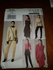 Vogue V8758 6 thru Sewing Pattern Dress, Jacket, skirt, suit, slacks new uncut