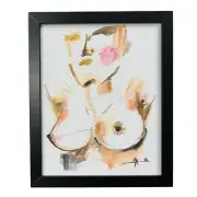 PAINTING WATERCOLOR ON CANVAS PANEL (FRAME INCLUDED) 8X10” CUBAN ART by LISA.