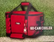 Olli Insulated 60 Can Cooler Bag, Red, Bottle Opener, Collapsible, Leak-Proof