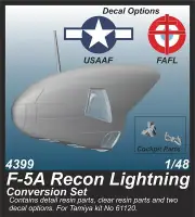 CMK 1/48 F-5A Reconnaissance Lightning Conversion Set for P-38F/G kits