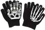 [LIFKOME] Skull Hand Gloves Black Men Women Touch Screen Perfect for Halloween Costumes