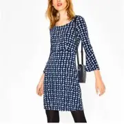Boden Miriam Women’s Floral Jersey Knit Dress Navy Blue Size 6 NEW