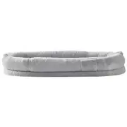 Cozy Human Dog Bed with Washable Faux Rabbit Fur and Storage Pockets