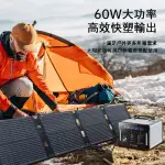 【FELSTED】60W太陽能充電板 光伏板 戶外攜帶電源板(超高轉化率高達22% 陰雨天照樣發電 可折叠便携)