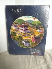 Country Springtime by Steven Klein 500 Pc. Round Puzzle (Bits & Pieces)