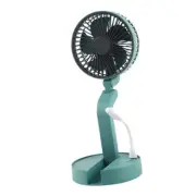 Mini Desk Fan Personal Desk Fan Powerful Wind Compact Foldable With Light For