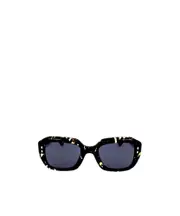 geometric sunglasses 52 yellow havana