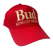 Bud King Of Beers Budweiser Red Adjustable Snapback Hat Cap OSFM