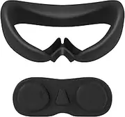 Geekria Sweat Proof Silicone Face Cover Pad Compatible with Pico Neo 4 Protective Lens Cover Accessories, Washable Lightproof Anti-Leakage Fit for Pico Neo 4, Replacement Accessories (Black)